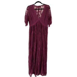 Pinkblush lace overlay dress